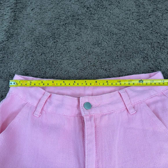 2 FOR $25SHEIN Pink High Rise Cargo Jeans Wide Leg Utility MP PETITE 28 x 27.5 - Picture 3 of 9